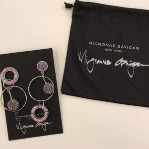 Mignonne Gavigan Amethyst Asymmetrical Mika Earrings